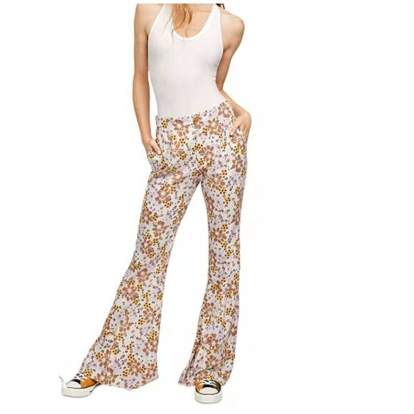 Free People Can't Take My Eyes Off Of You Flared Pants - Picture 1 of 9